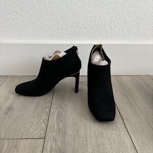 ALFANI Black Brittnee Square-Toe Booties - Size 6 M